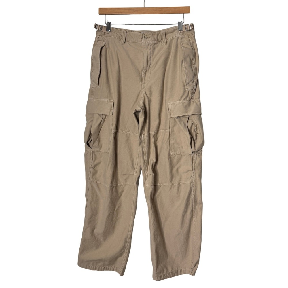 Aritzia TNA Supply Cargo Straight Leg Utility Pants Tan Khaki Womens 8